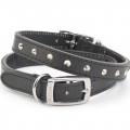 Ancol Collar Black Studded Leather 20"